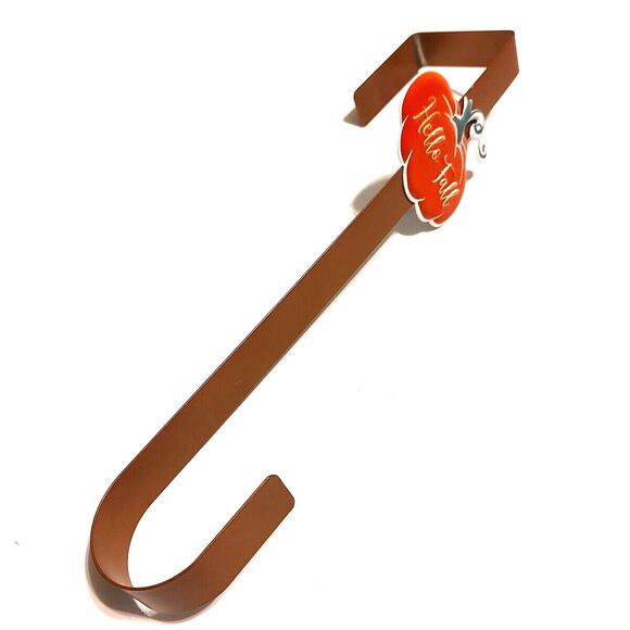 Fall Harvest Autumn Thanksgiving Metal Wreath Hanger Acorn Pumpkin Pickup Truck - Picture 3 of 14